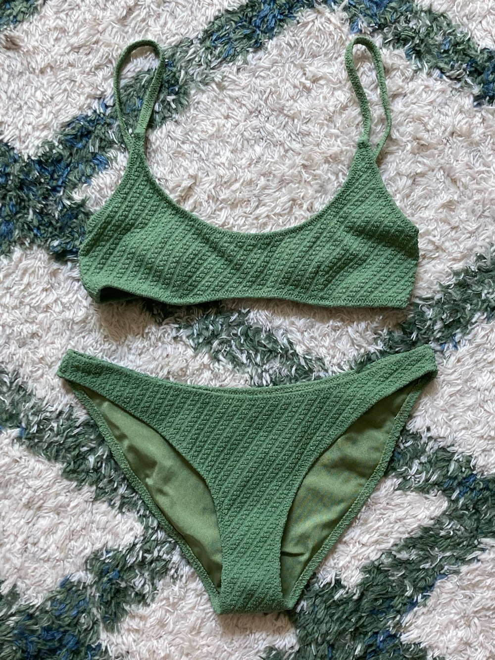 Triangl Olive Green Textured Bikini